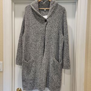 Pure Jill J Jill Sweater Womens, Fuzzy Knit Duster Cardigan, NWT XL